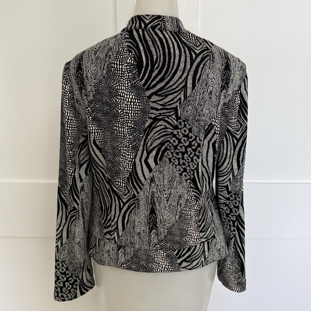 Vtg Joseph Ribkoff Multi Animal Print Y2K Retro Zip Up Jacket Size US 10 - Picture 2 of 11